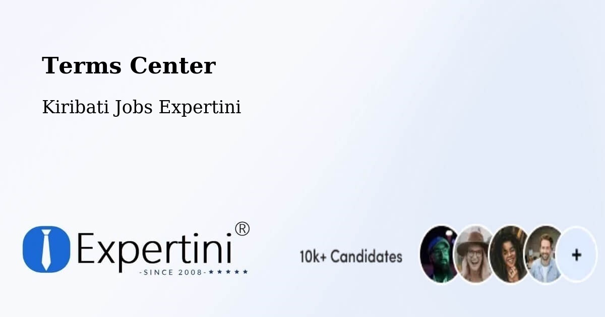 Terms of Service – Arorae - Kiribati Jobs Expertini